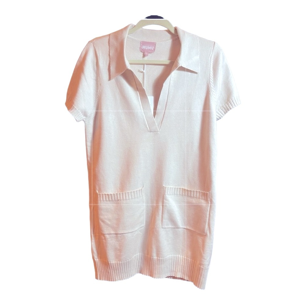 NWT Show Me Your MUMU Dexter Sweater Dress In The Color Cream. Size Small